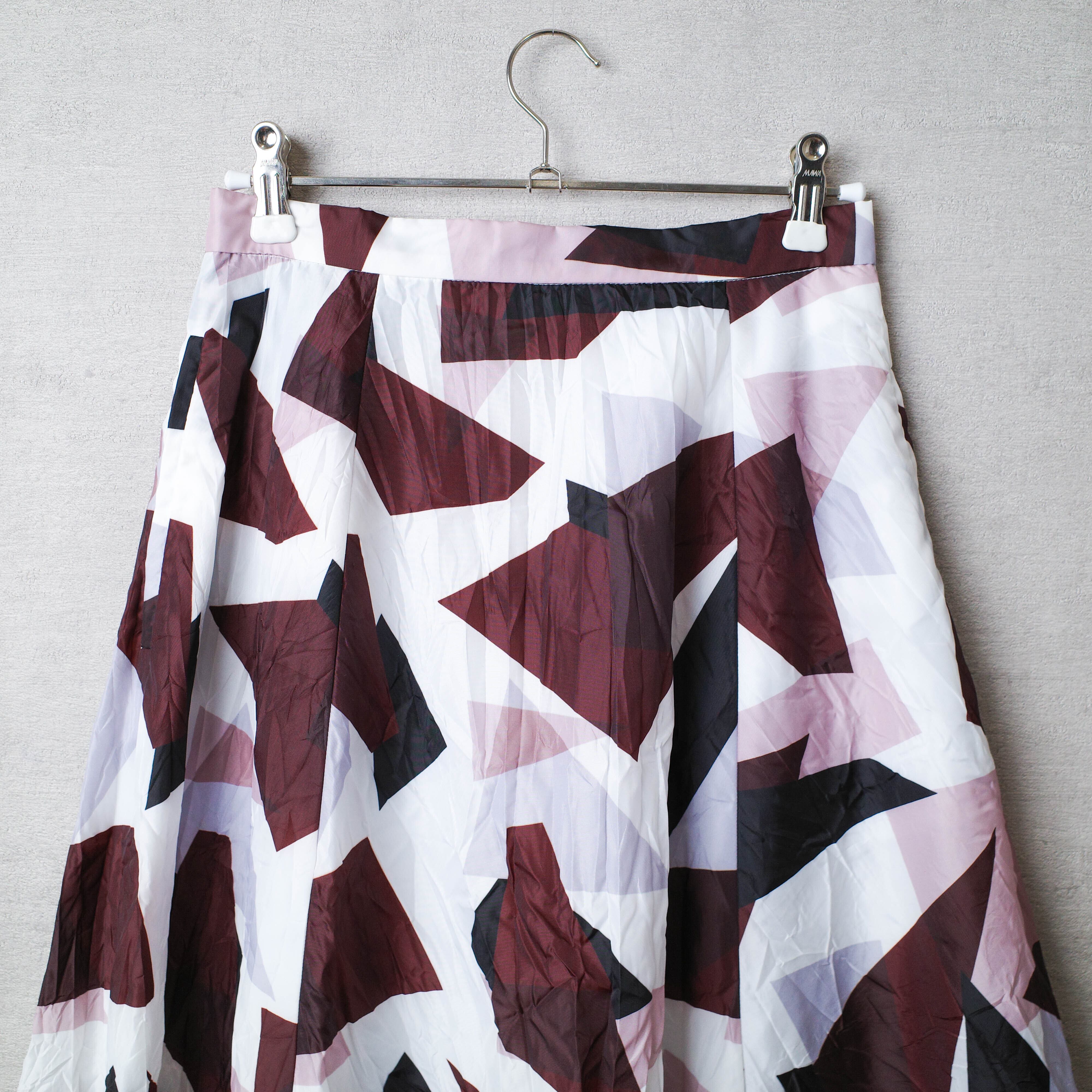 [NEW] RIM･ARK	GEOMETRY PRINT FLARE SKIRT 460BAL31-0160