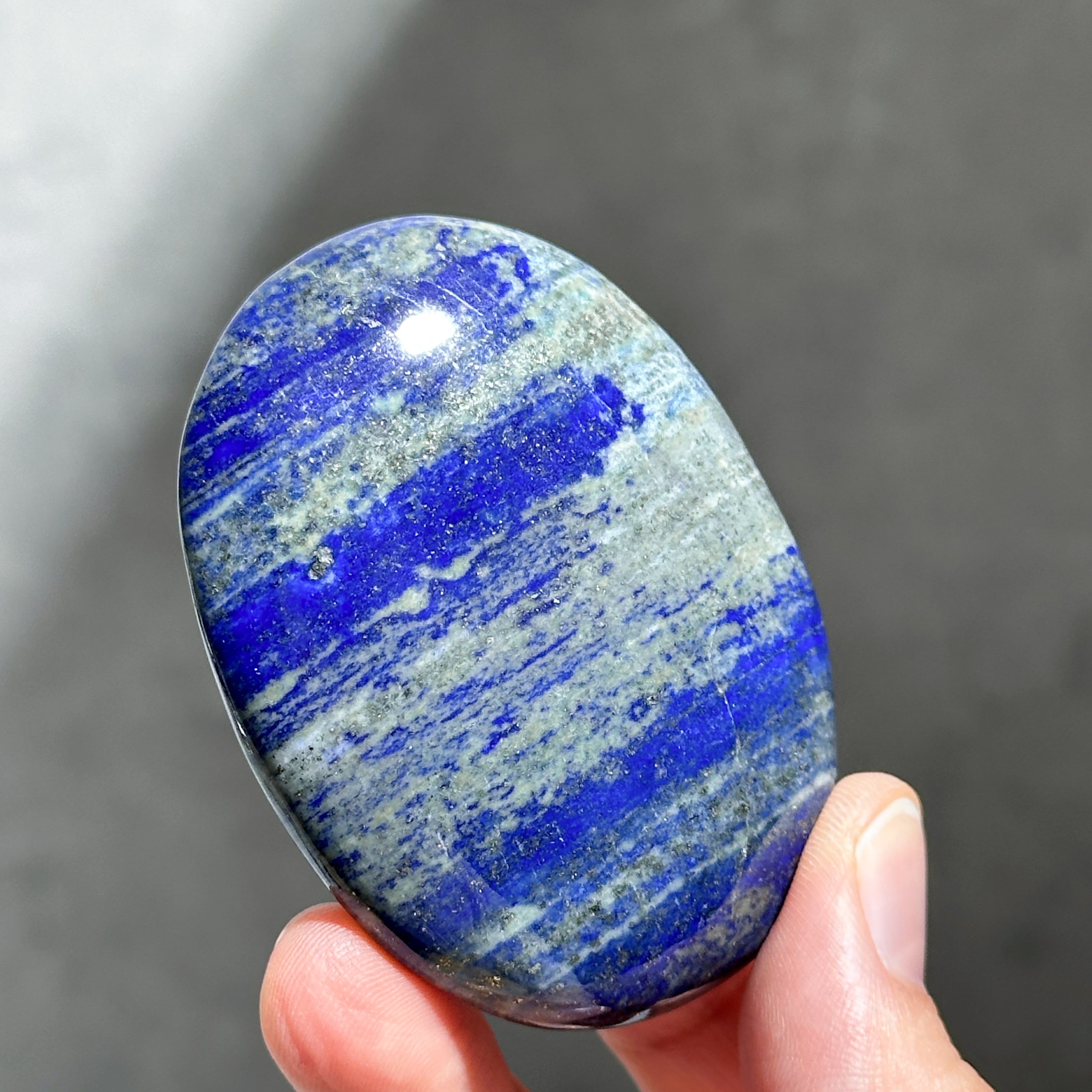 ラピスラズリ パームストーン81◇ Lapis Lazuli ◇天然石・鉱物