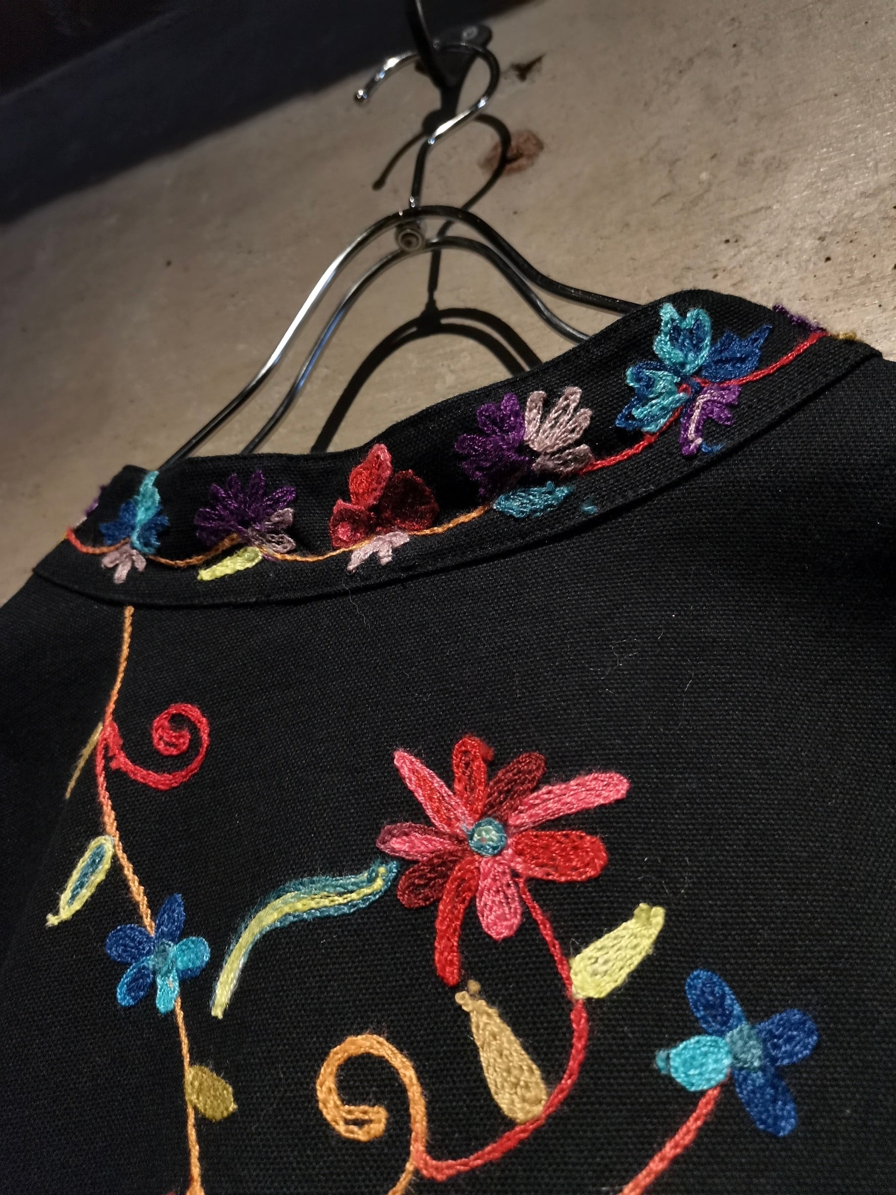 Caka】Artistic Flower Embroidery Vintage Loose Jacket | Caka(カカ 