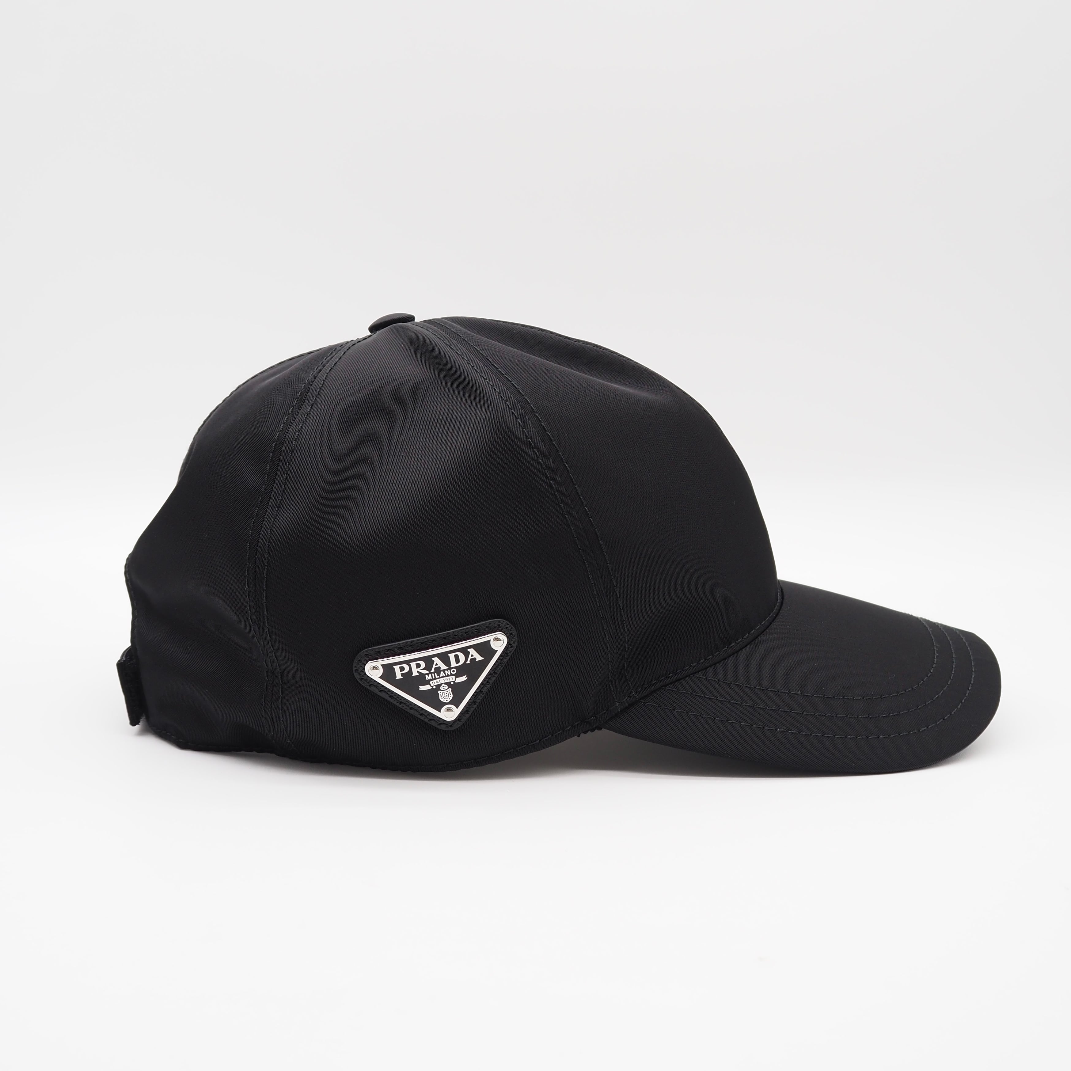 現行品】PRADA Re -Nylon ベースボールキャップ 帽子 ブラック プラダ
