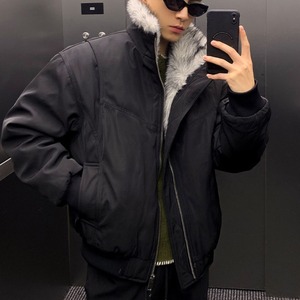 フェイクファー付きミリタリーブルゾン　1077