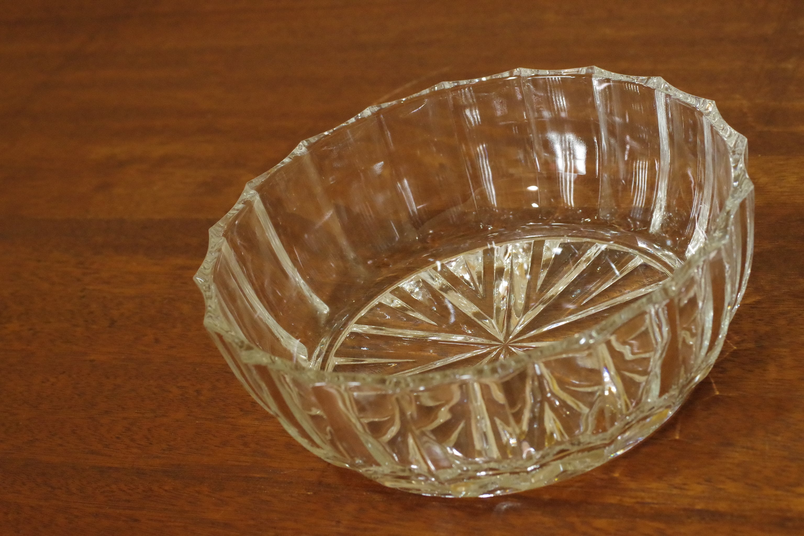 佐々木硝子　日本製　サラダボウル　重厚！ガラス食器　盛り鉢　昭和レトロ　古道具