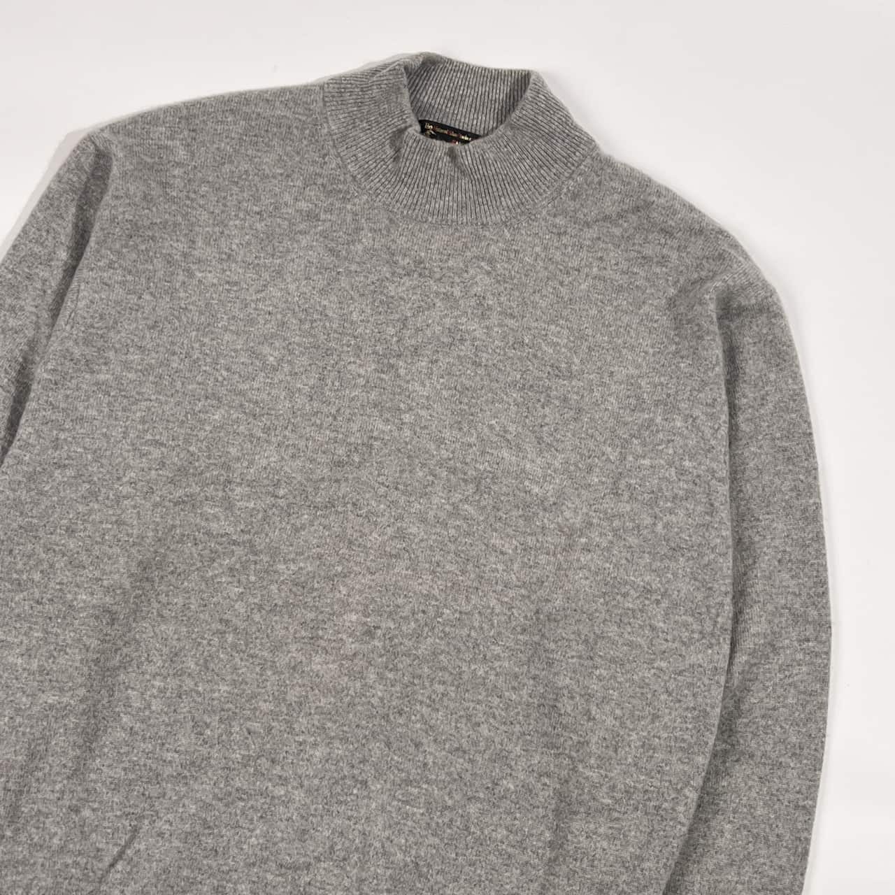 カシミヤ100% PURE CASHMERE ピュアカシミヤ ニット セーター M/グレー メンズ