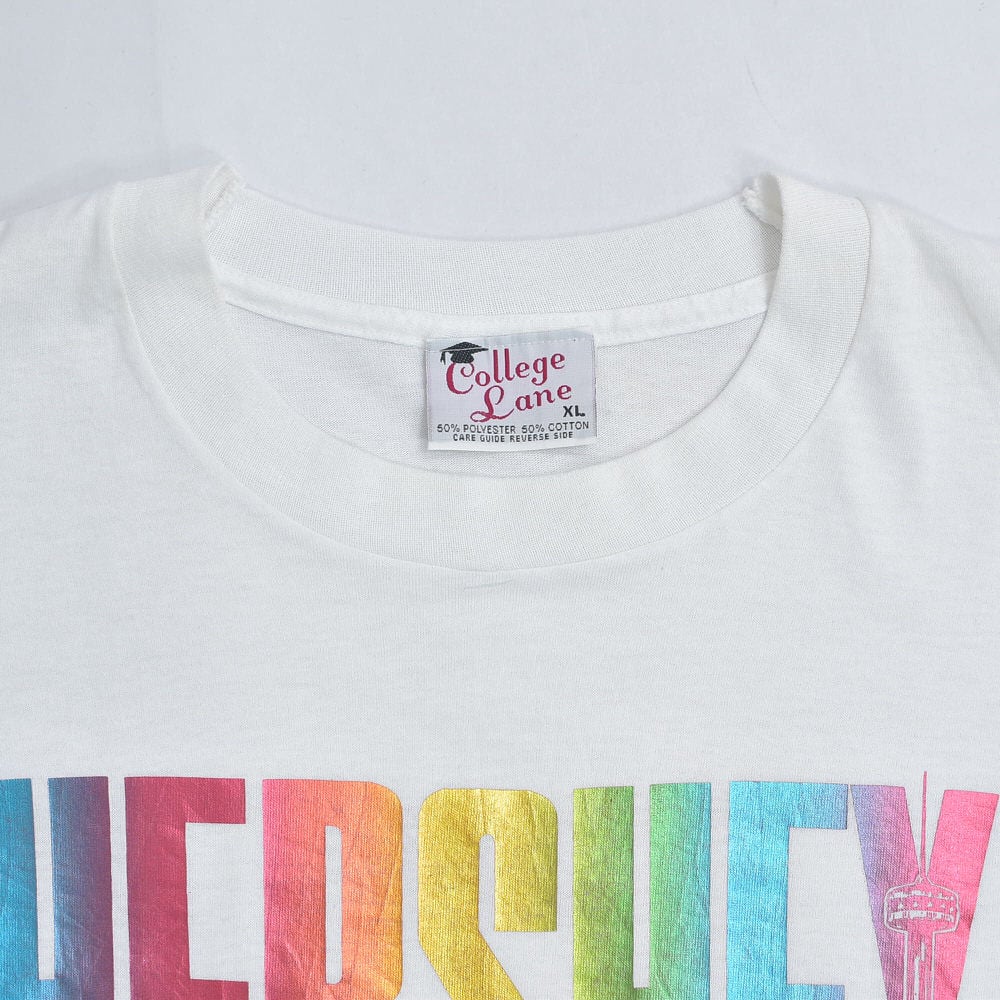90s HERSHEY'S Tシャツ チョコレート工場 シングルステッチ 古着 90s アメリカ製 HERSHEY'S ハーシーズ 箔プリントTシャツ