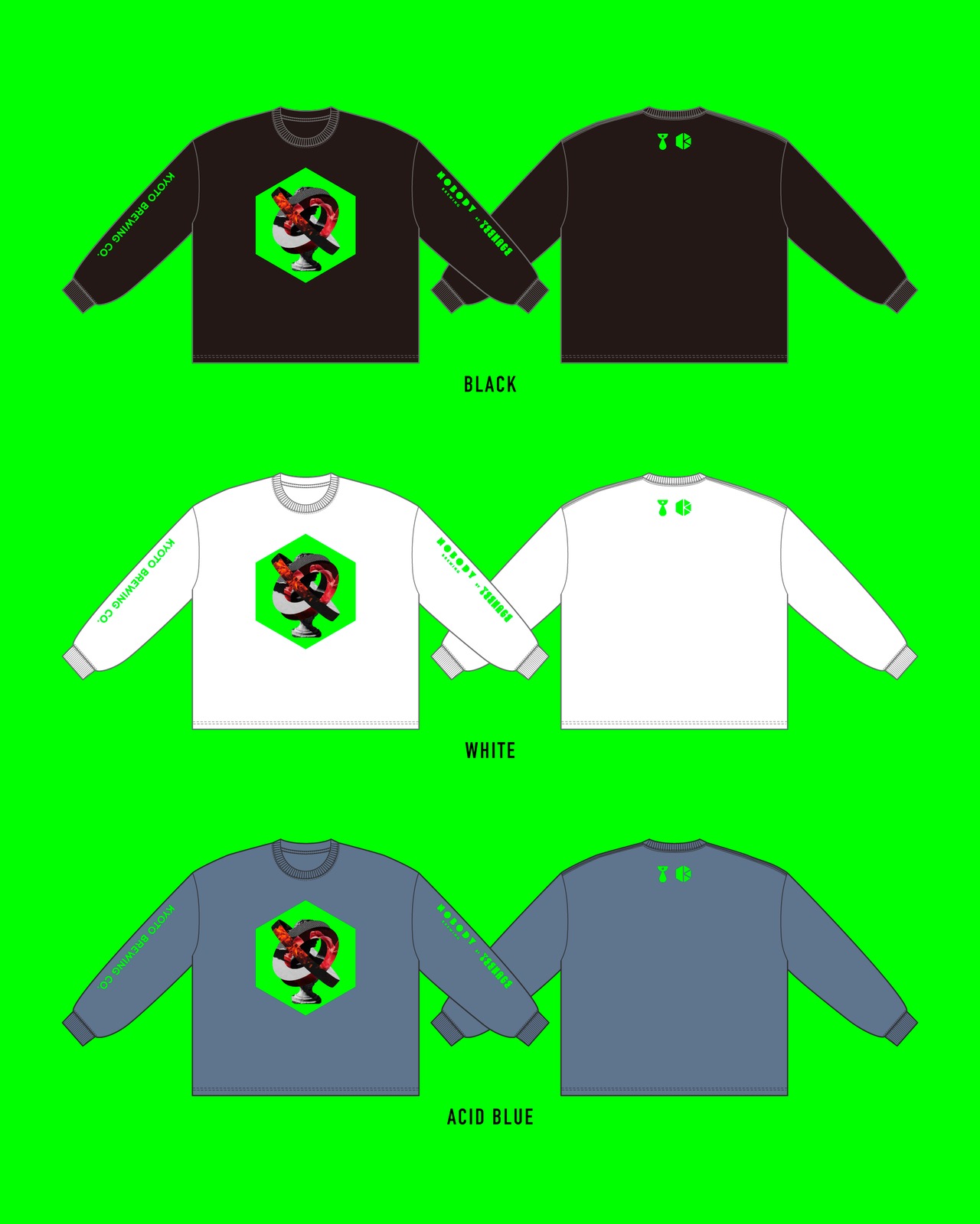 【NEW】 Kyoto Brewing Co. × Nobody Brewing Collab Long Sleeve T-shirt