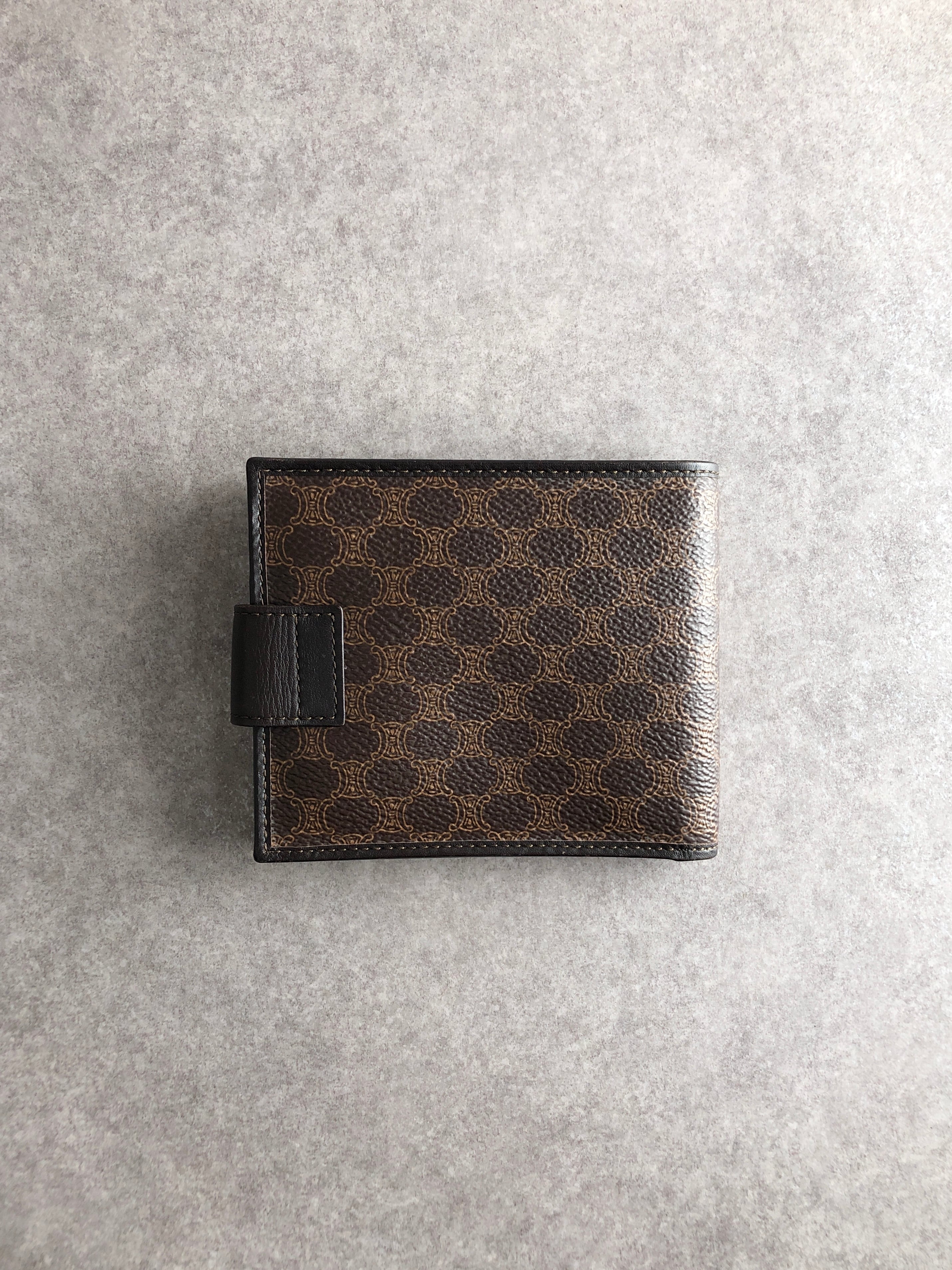 CELINE セリーヌ マカダム 財布 ブラウン PVCレザー 2つ折り vintage