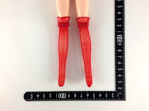 ドールアクセサリ 1/6 女性用 靴下 ストッキング 赤 BS121 - 画像1
