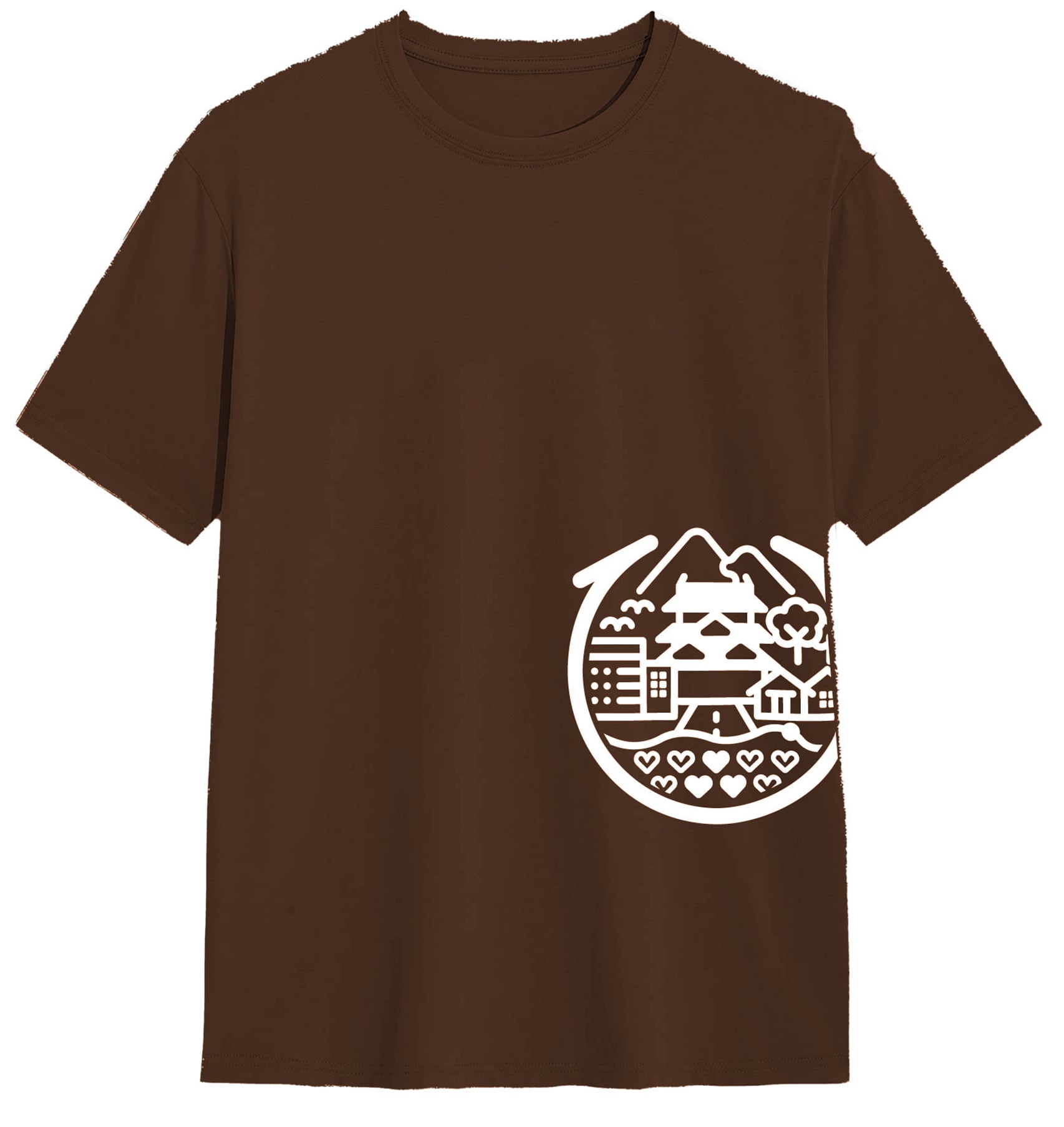 姫路市ブランドメッセージ&ロゴTシャツ ブラック ポリエステル