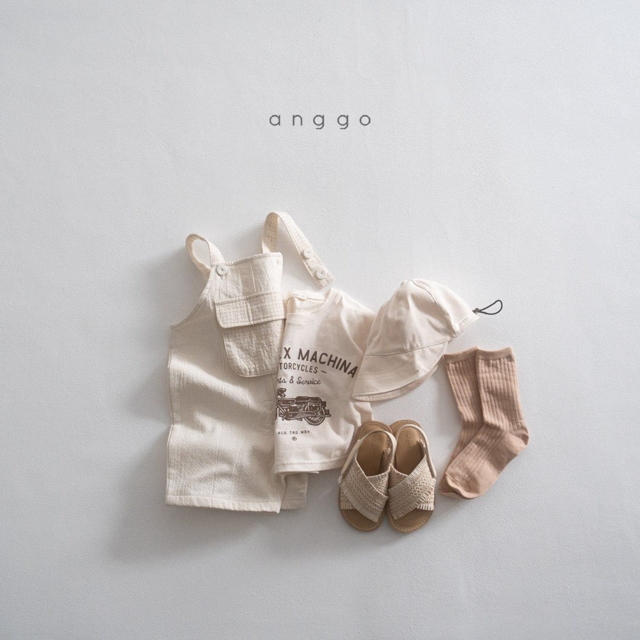 【anggo】サンドオーバーオール クリーム 90〜110cm - 19