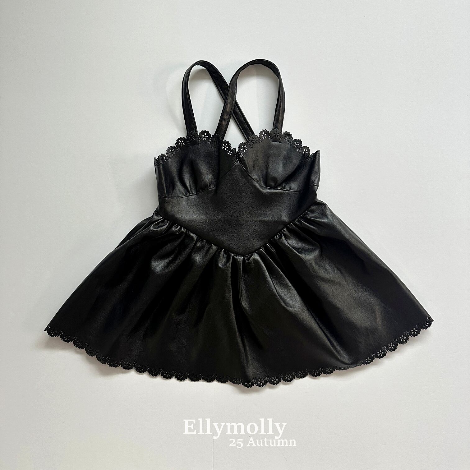 «Sold out»«ジュニアサイズあり»«elly molly» ピンアップレザーワンピース