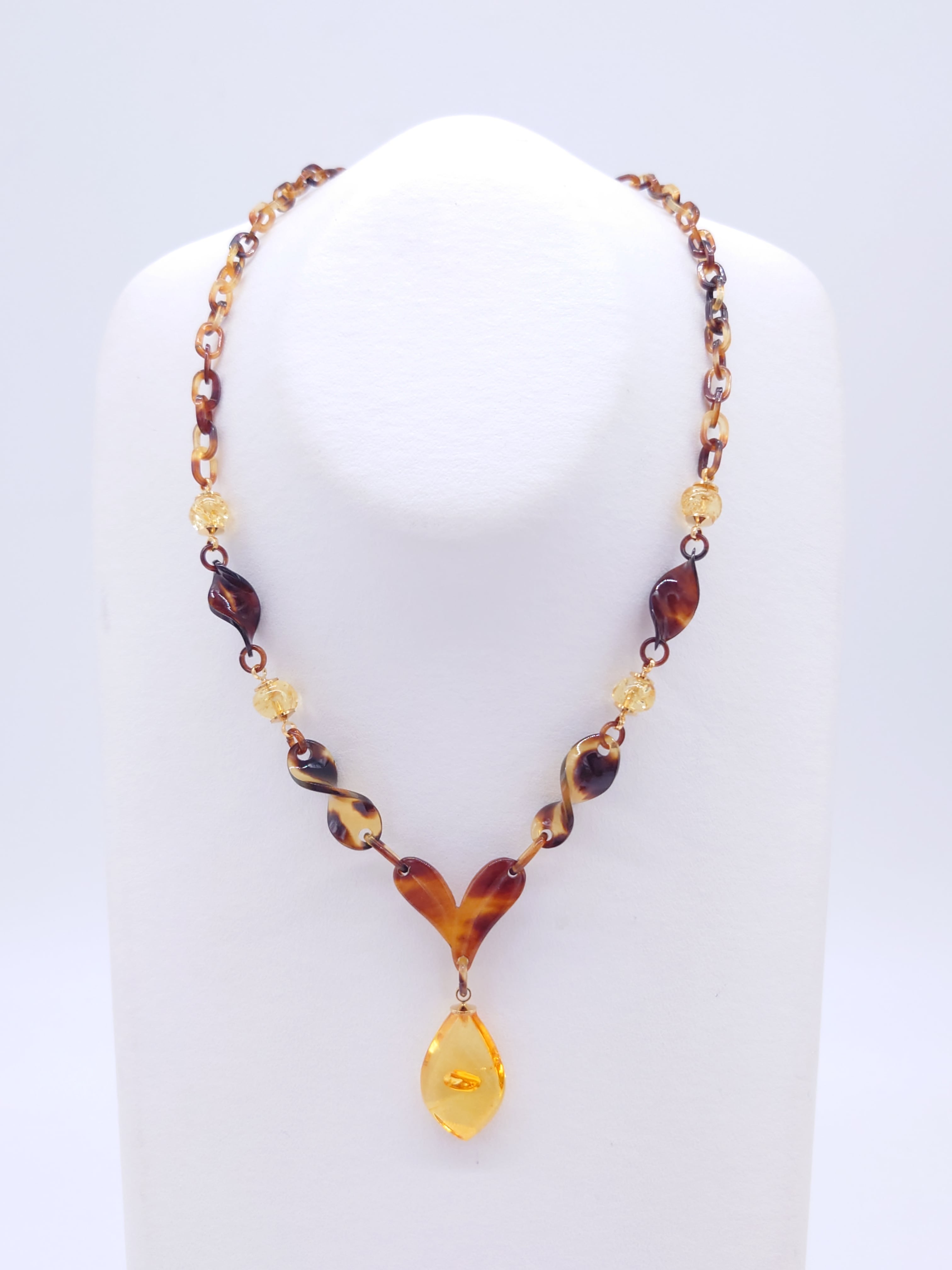 べっ甲 ネックレス (N-226) | べっ甲アクセサリー「なにわべっ甲