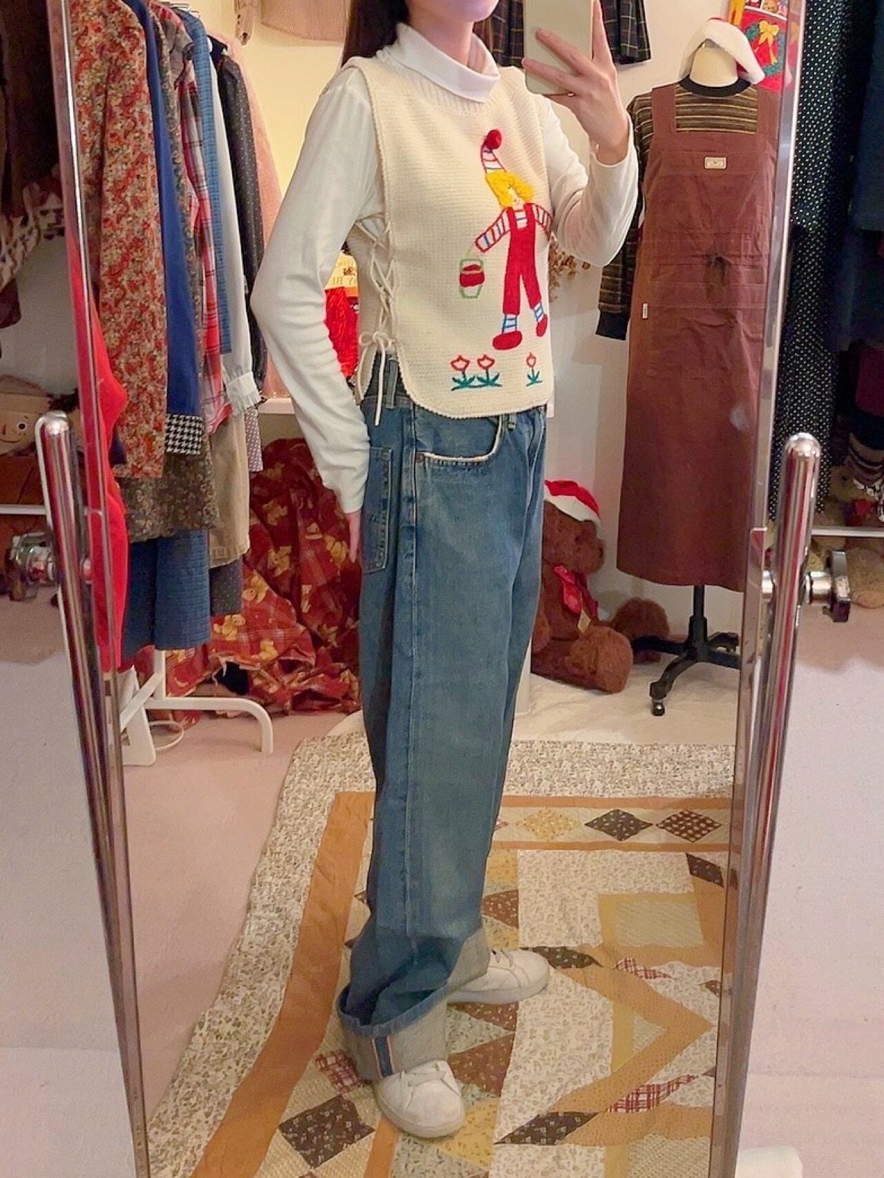 pierrot boy side ribbon vest