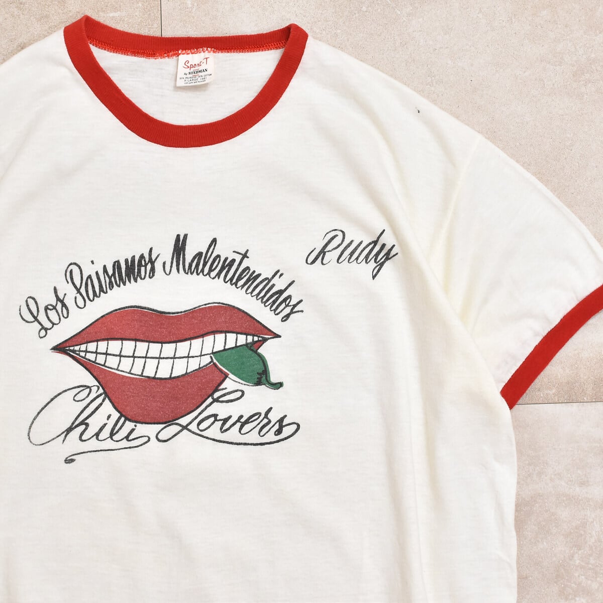 70s USA STEDMAN ringer T-shirt