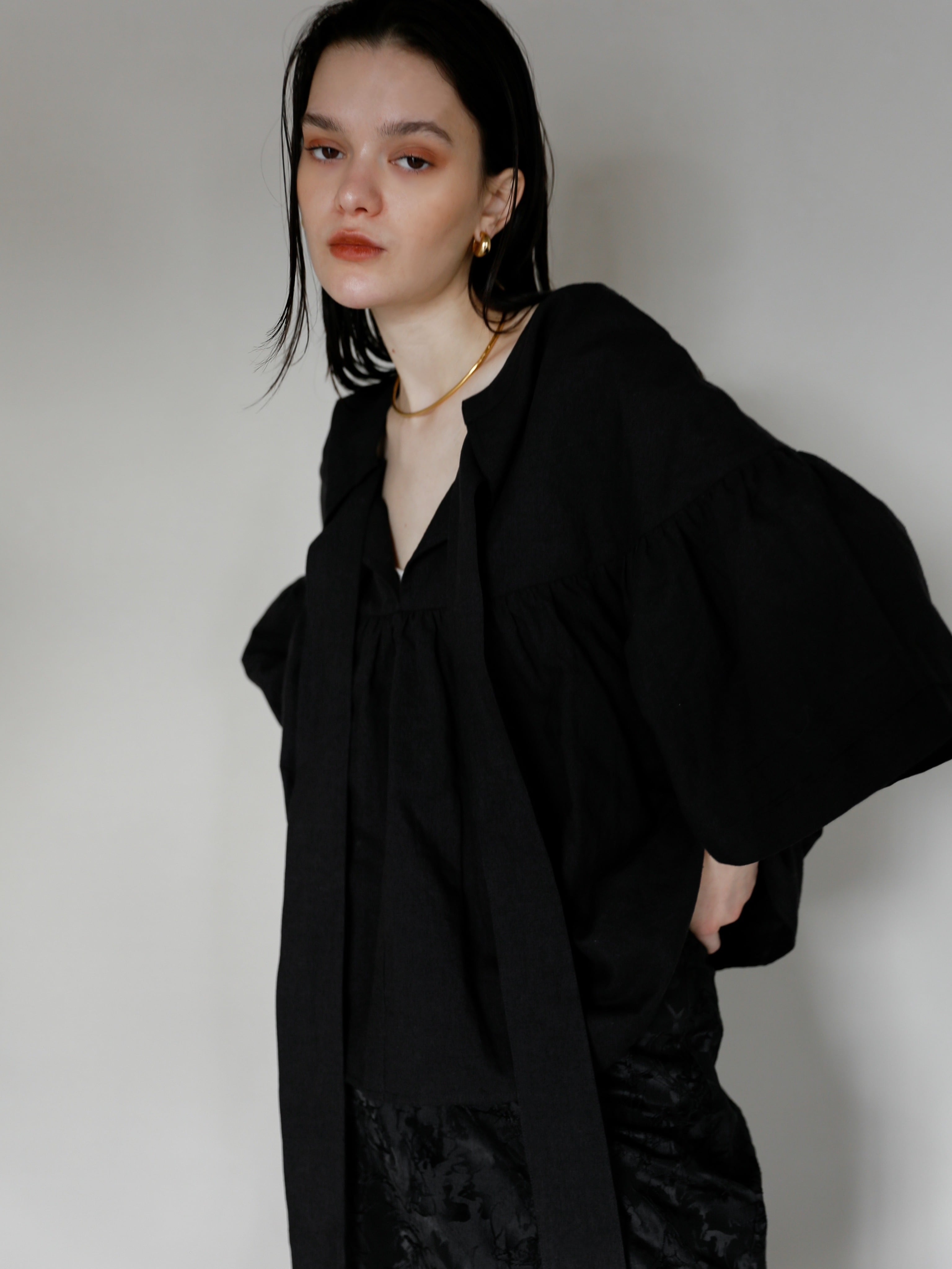 3way linen blouse（black） | Katrin TOKYO