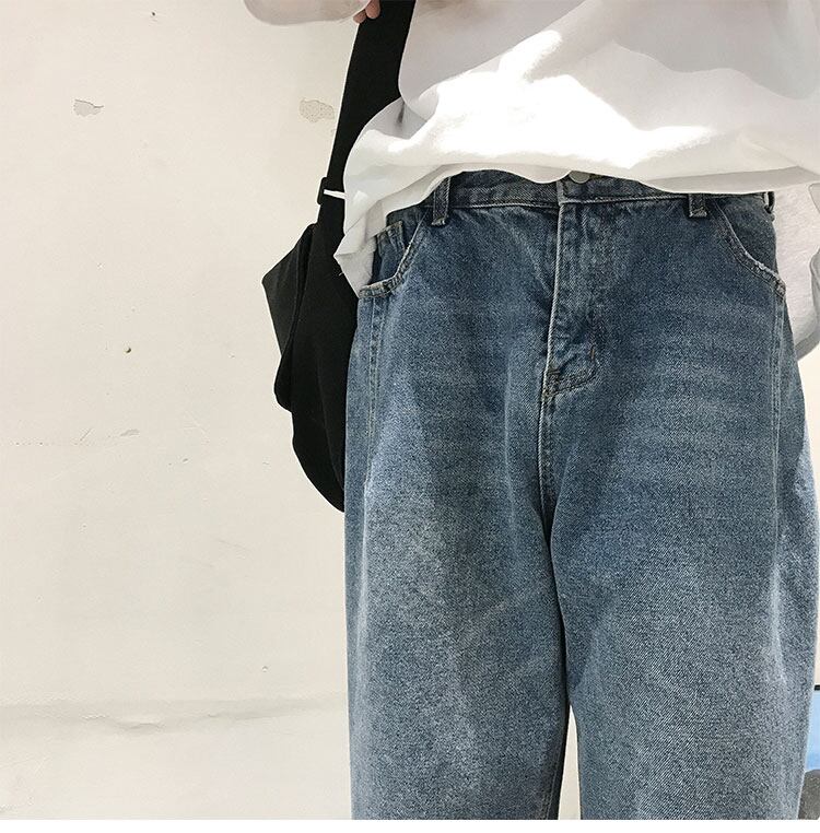 全2色 デニム パンツ ストレート カジュアル 無地 おしゃれ