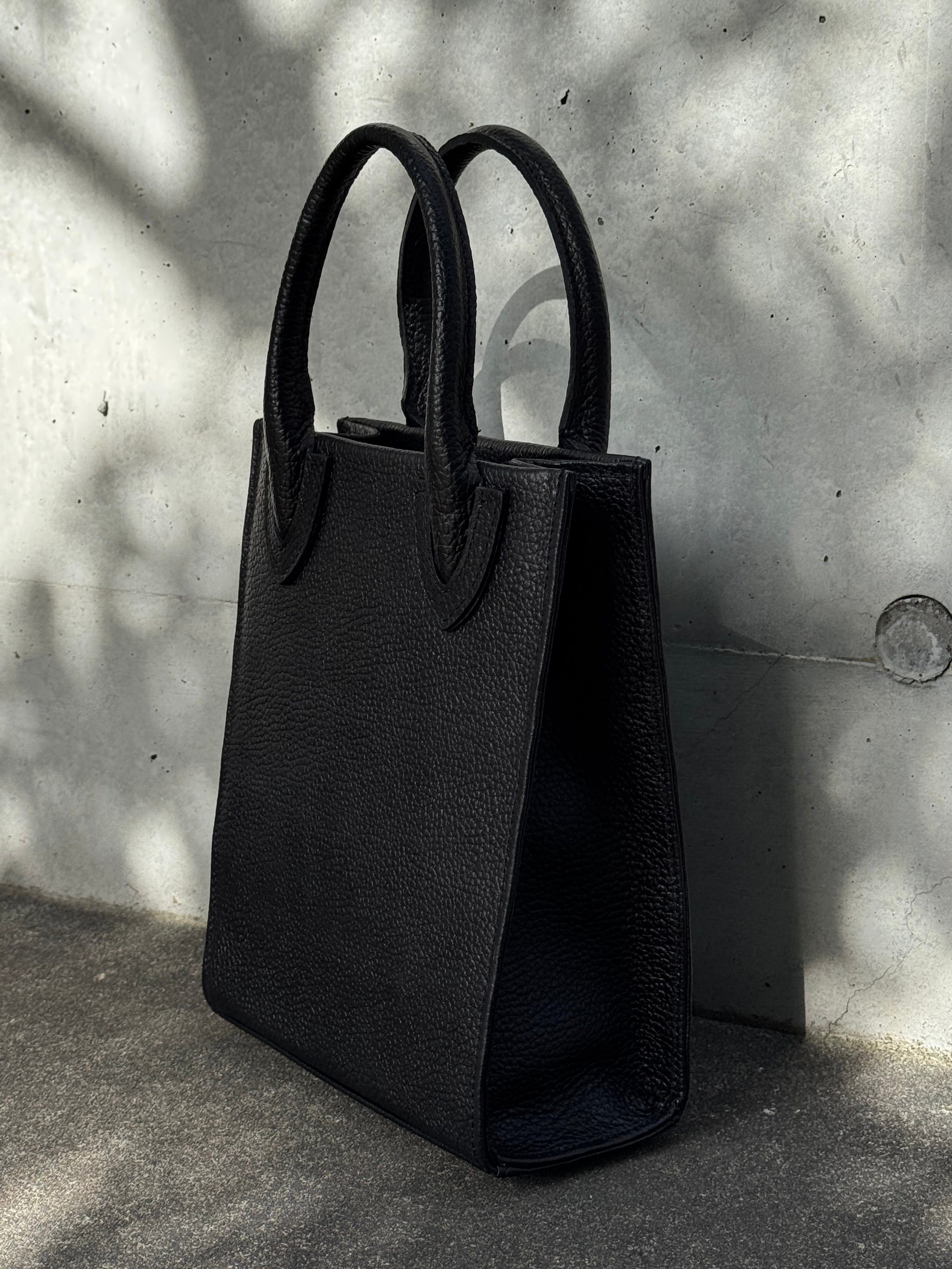 Wide Range ミニトートバッグ［本革］ネイビー 日本製】ミニトートバッグ【本革】D-collection | Wide Range