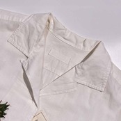 PINK HOUSE ピンクハウス パイナップル柄 刺繍 半袖 開襟 オープンカラーシャツ/ホワイト レディース