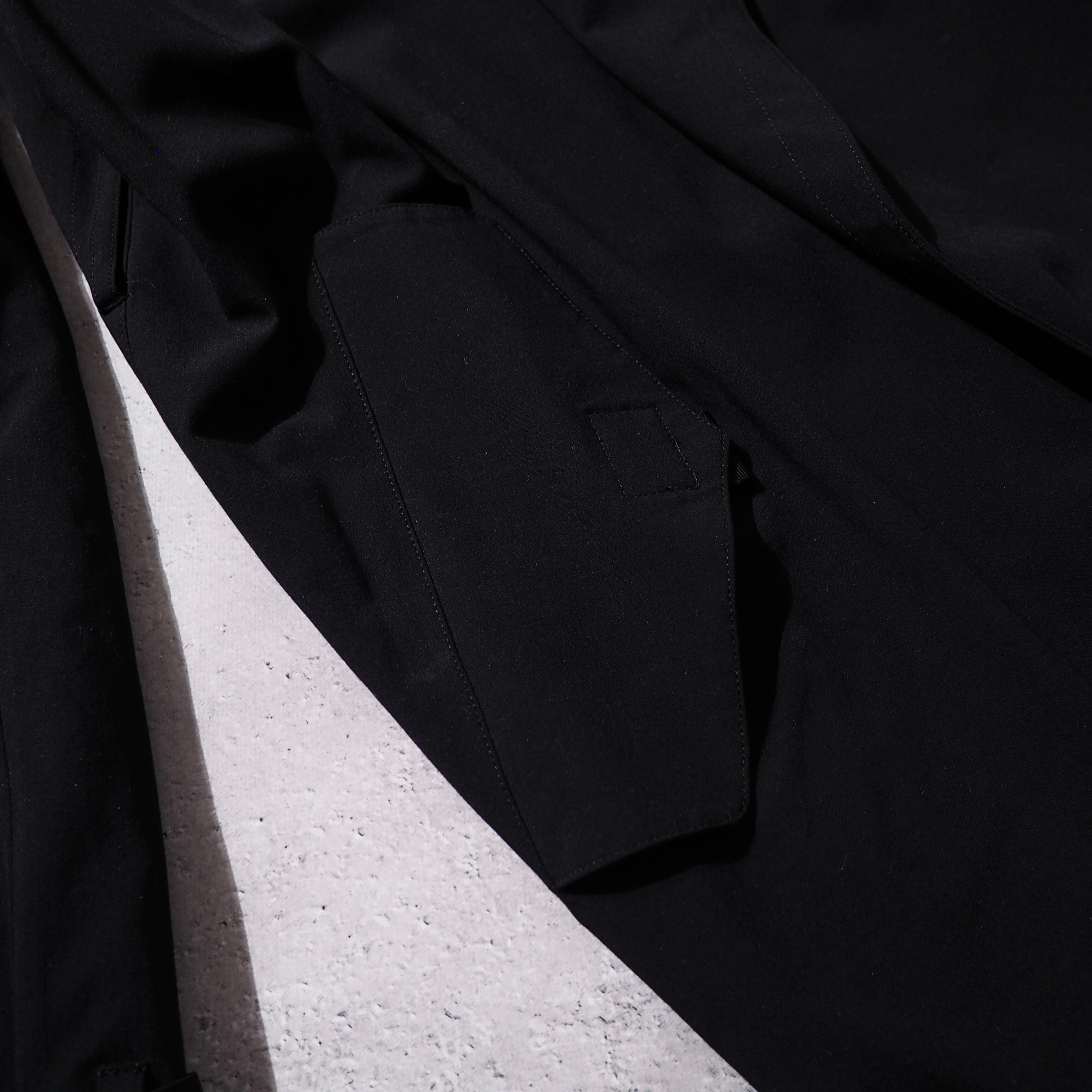 Jean paul GAULTIER HOMME black drape trench coat