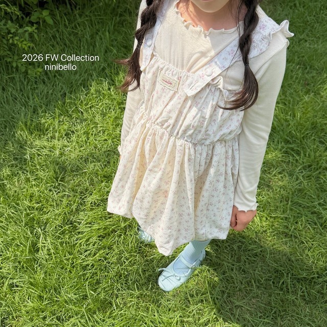 【予約/送料無料】ninibello /Picnic Corduroy Dress