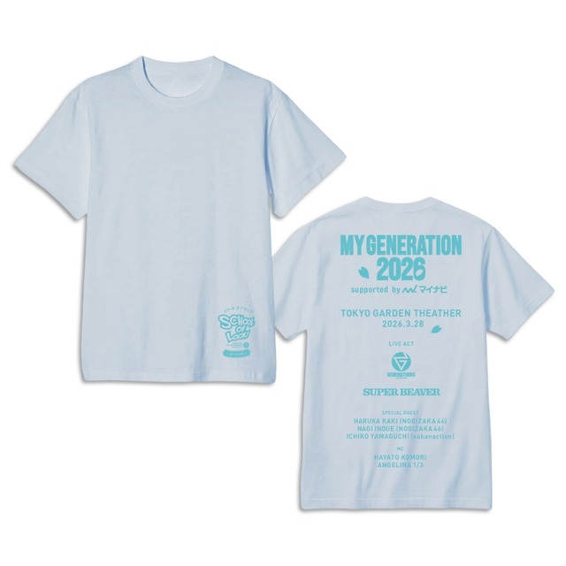 SCHOOL OF LOCK! 20th Anniversary MY GENERATION2026 TシャツLIGHT BLUE（S・M・L・XLサイズ）