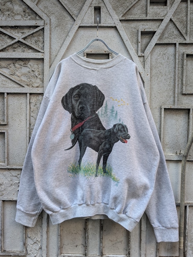 "TULTEX" dogs print sweat / made in USA