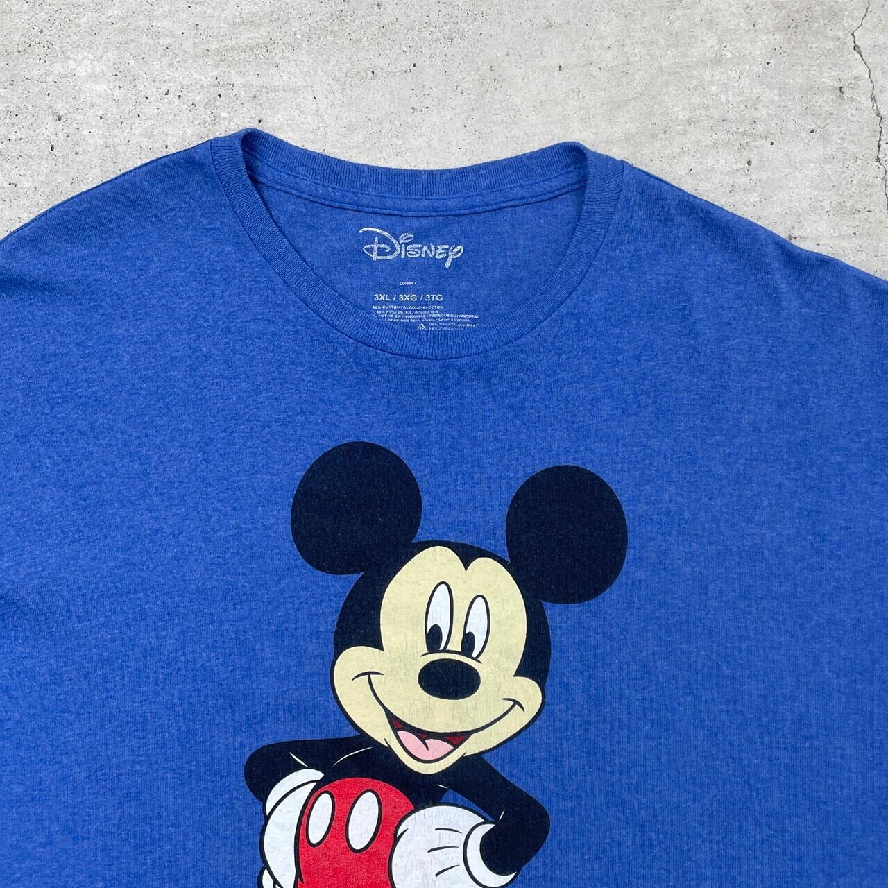 【激レア3XL☆US輸入】ディズニー ミッキー 刺繍ゲームシャツ 半袖 ネイビー DISNEY ディズニー MICKEY MOUSE ミッキー・マウス キャラクター