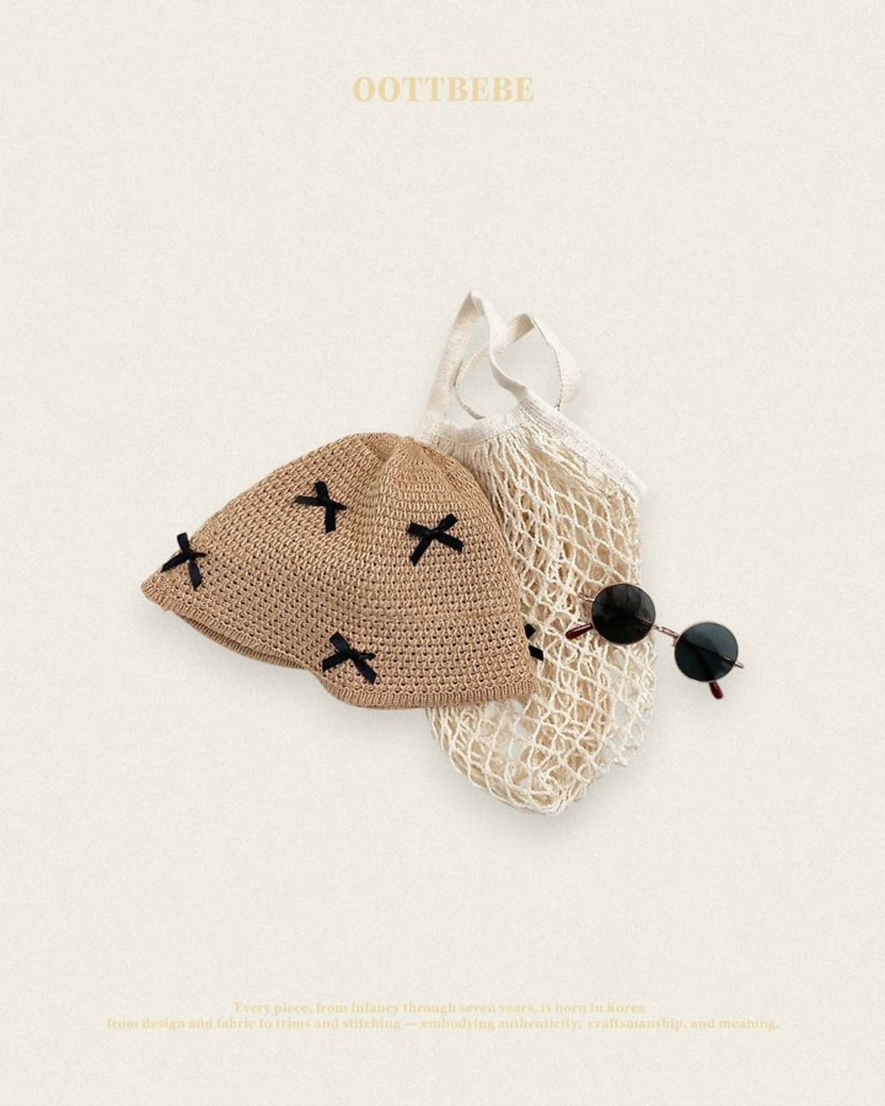 [oottbebe] Ribbon Branch Bucket hat / [오뜨베베] 리본지사벙거지