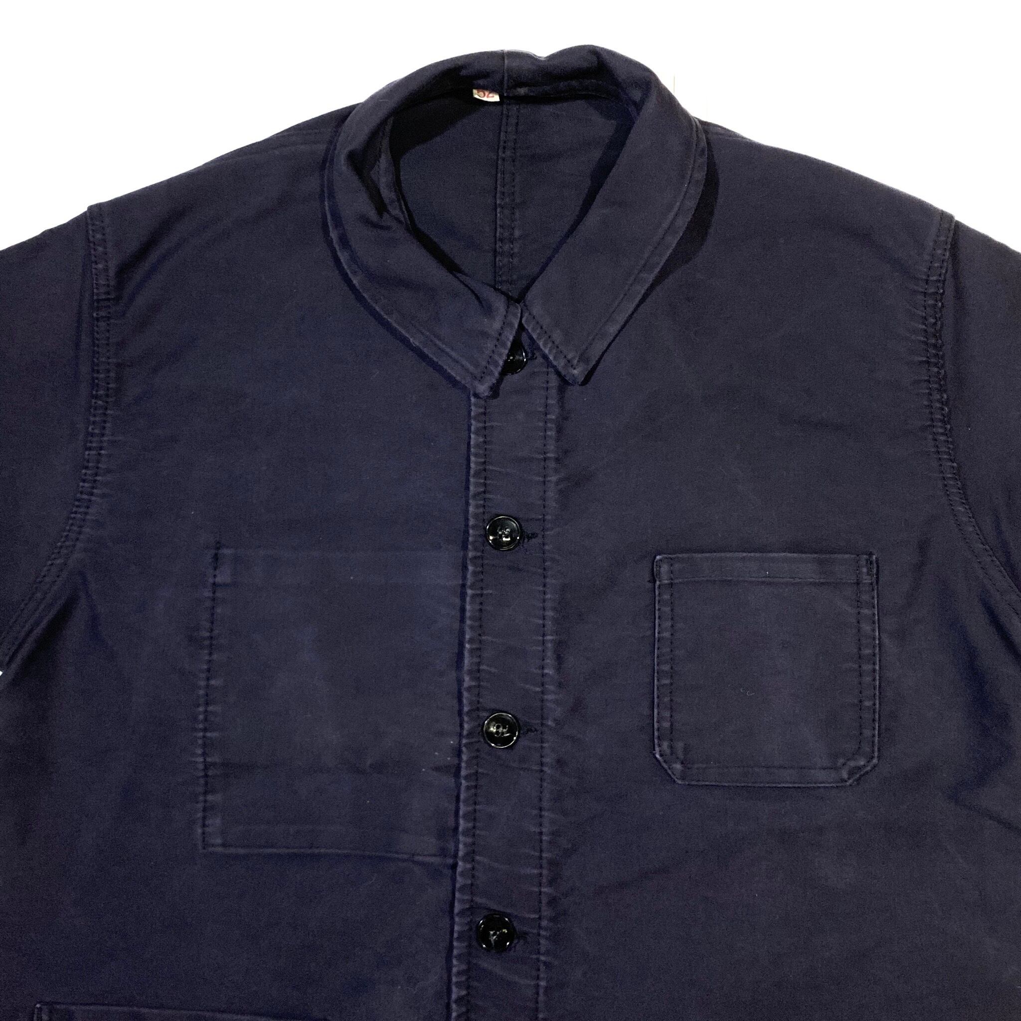 70年代 フランス製 LE MOUSQUETAIRE ダークネイビー モールスキン