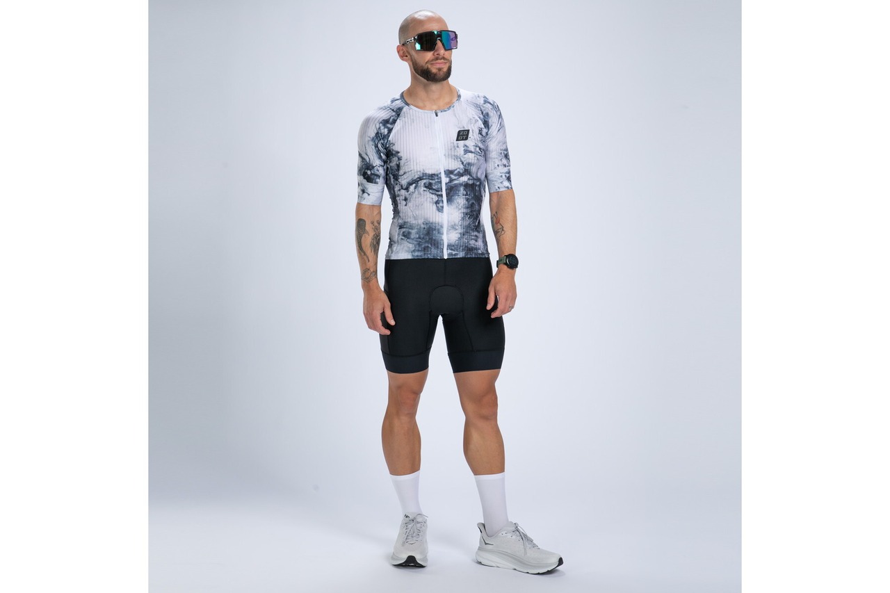 Mens  ELITE 2.0 TRI AERO JERSEY SUBLIMATED-(Vapor White) エリートトライジャージ　セパレート トライウエア　EMT12103