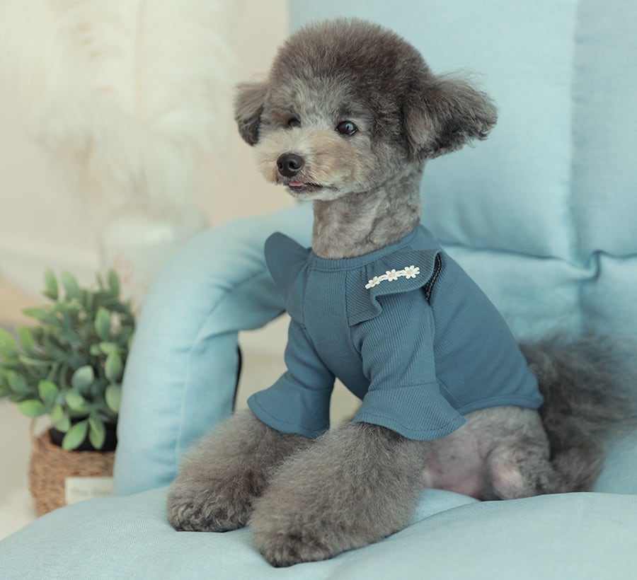 purina t-shirt S ~ XL 4color  /  犬服 秋冬 Tシャツ ブラウス 上品 可愛い ワンコ服 ストレッチ 犬の服 長袖 無地 ドッグウェア フリル シンプル ニット お揃い ハイネック 韓国ワンコ服 小型犬 中型犬