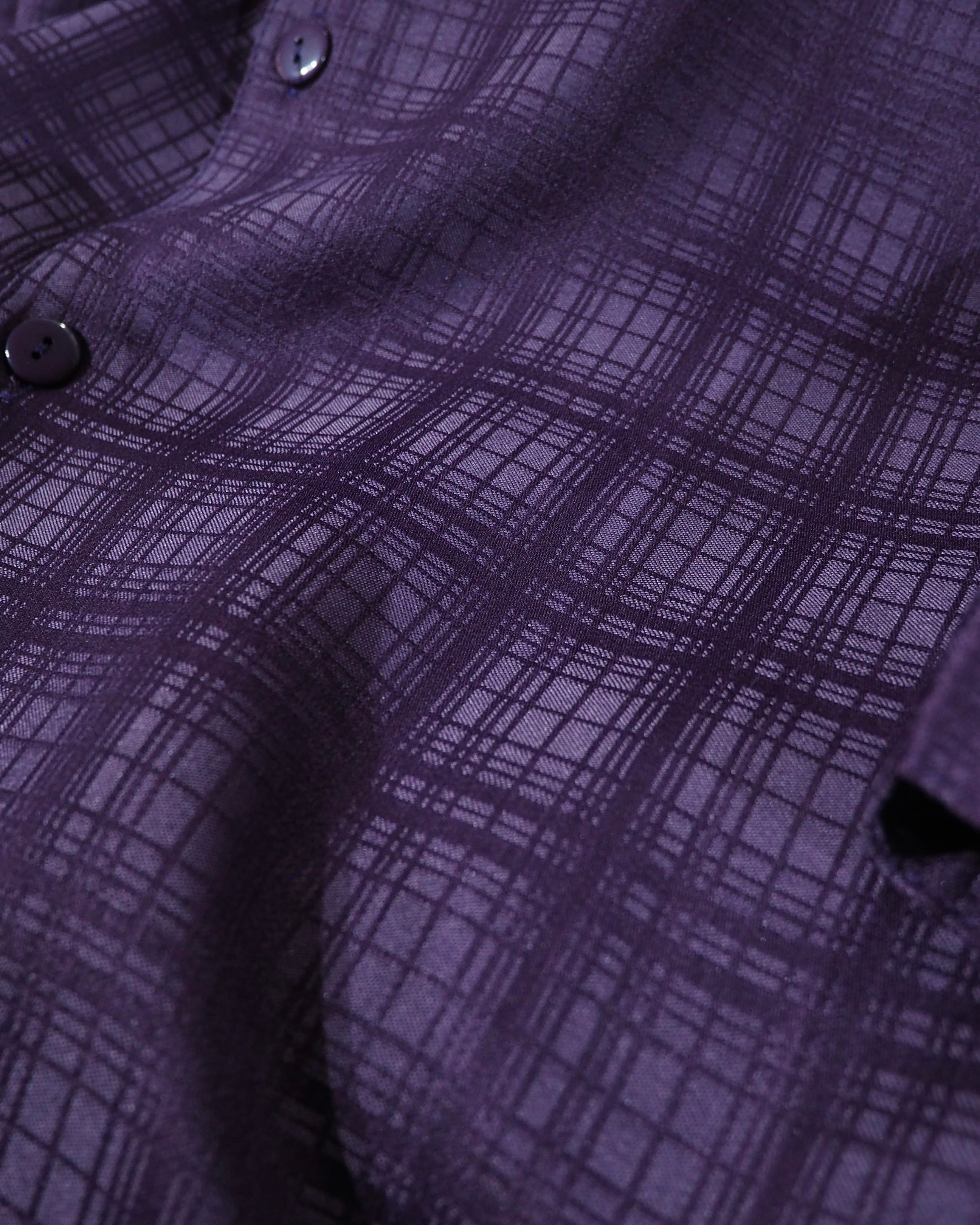 1990s " 妖艶甘美 " Bewitching Purple Color Vintage Loose Open Collar Shirt