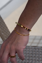【Open luxe signet bangle】/ GOLD