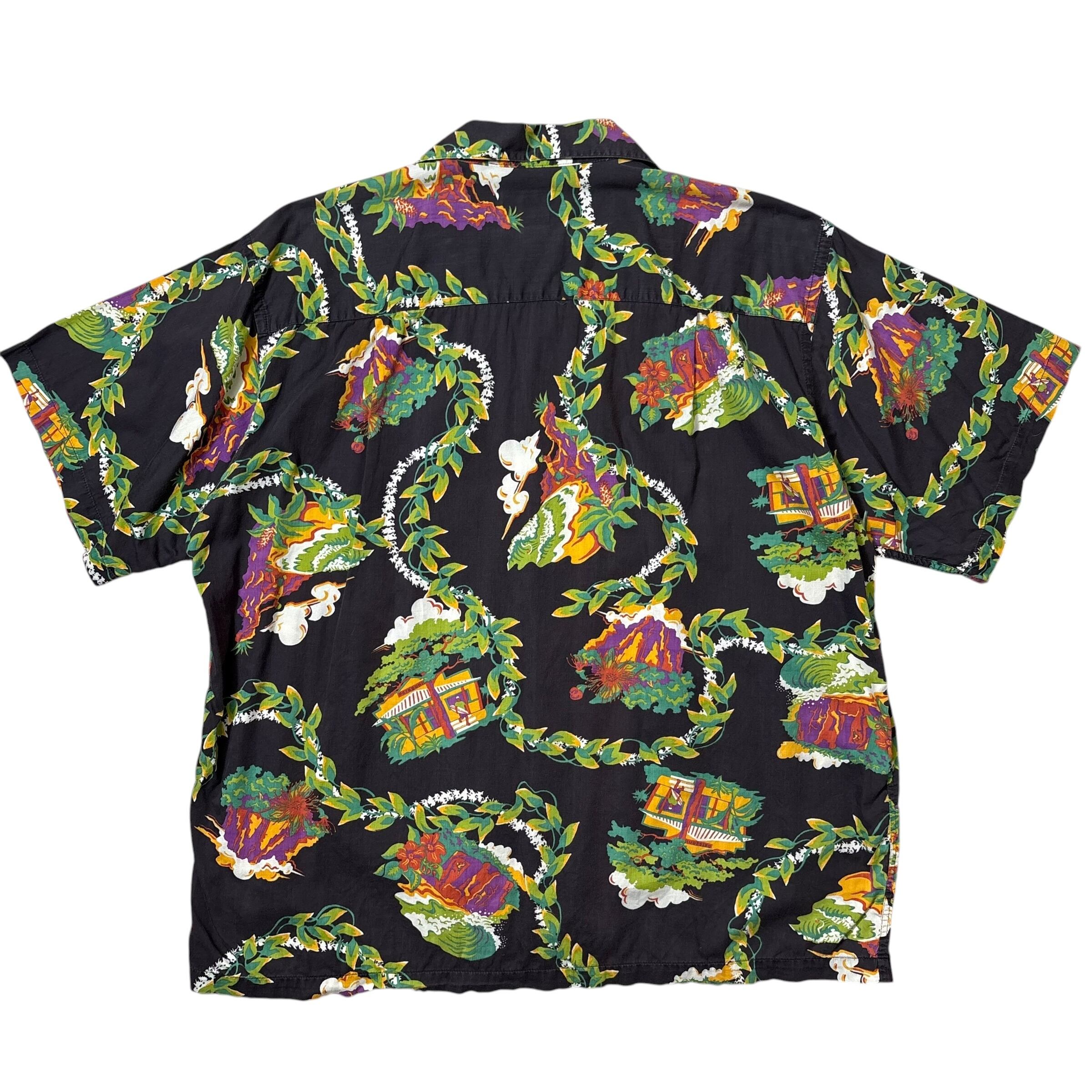 pataloha パタロハ ハワイアンシャツ アロハ ハレイワ 00s ブラック pataloha パタロハ ハワイアンシャツ アロハ ハレイワ 00s ブラック XL