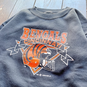 90s NFL 〝Cincinnati Bengals 〟 Print Sweat Shirt  Size about SMALL