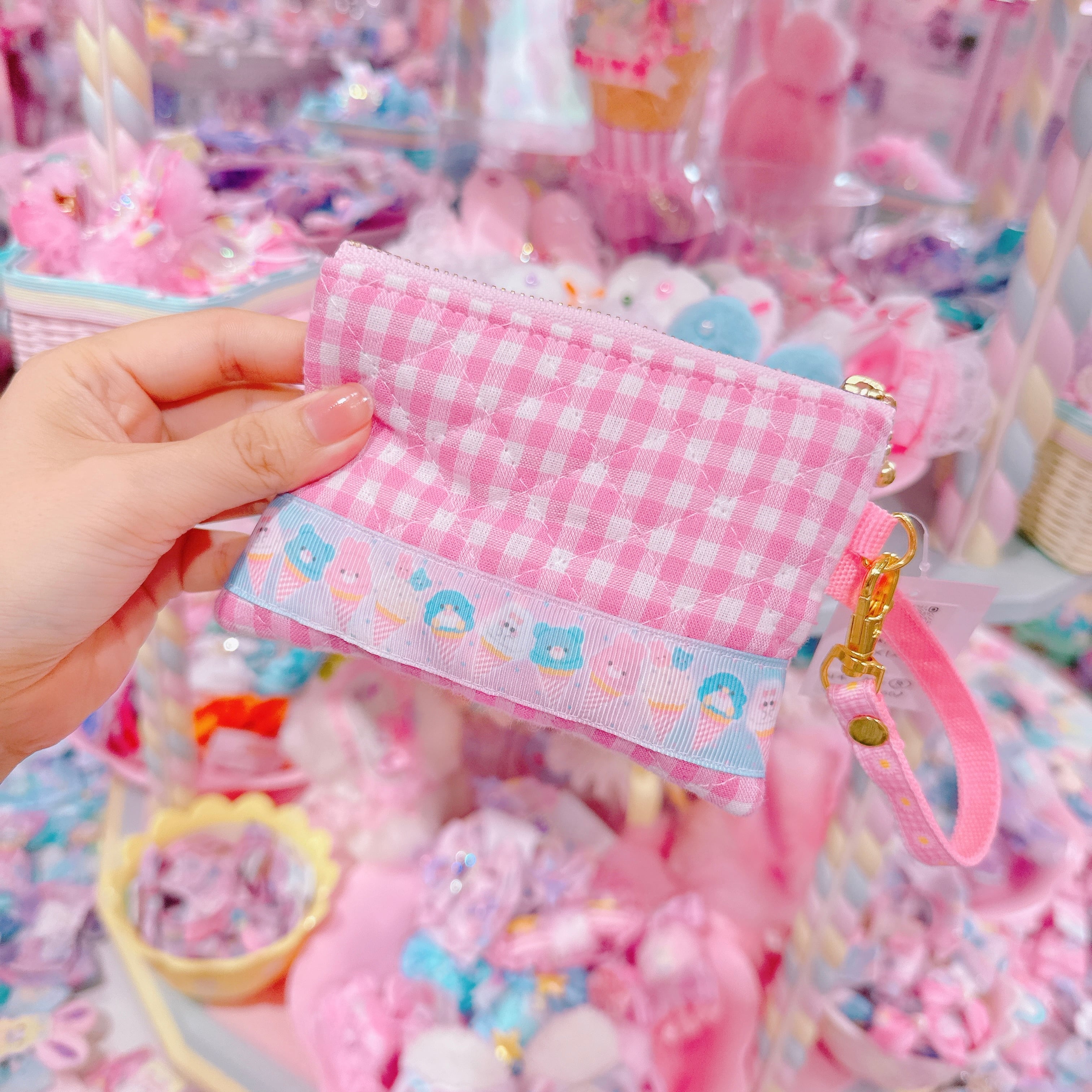 【N4】38-8パッチワークミニファスナーポーチ