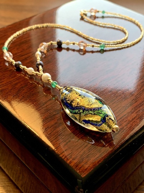 【ネックレス】Oro di Venezia（オーロ・ディ・ヴェネツィア）エメラルドの潟