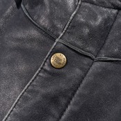 SINA COVA シナコバ 羊革 本革 レザー ジャケット フード付き マウンテンパーカー サイズ M /ネイビー系/メンズ/ラムレザー