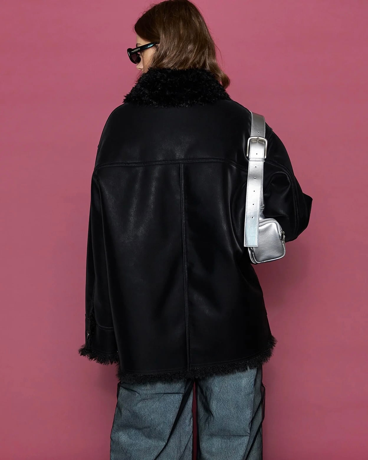 MAISON SPECIAL】Reversible Vegan Leather Mouton Blouson | idealclasse