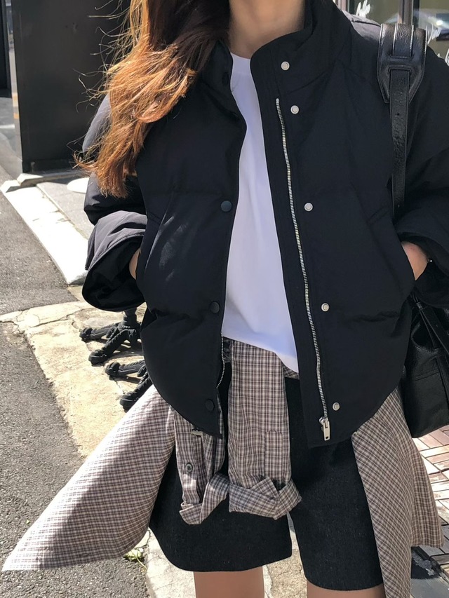 (予約) verveine / Carol goose-down short padding 2color