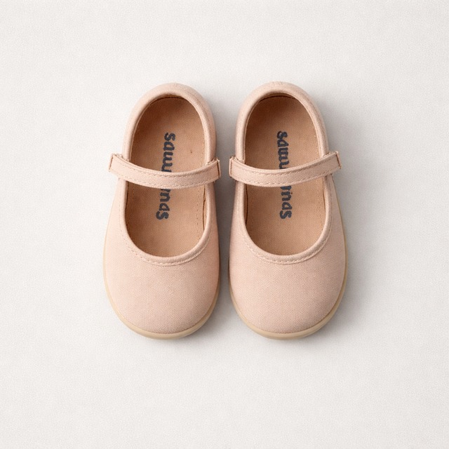 【Pisamonas 】Mary janes キャンバス 面ファスナー⭐スキンクリーム