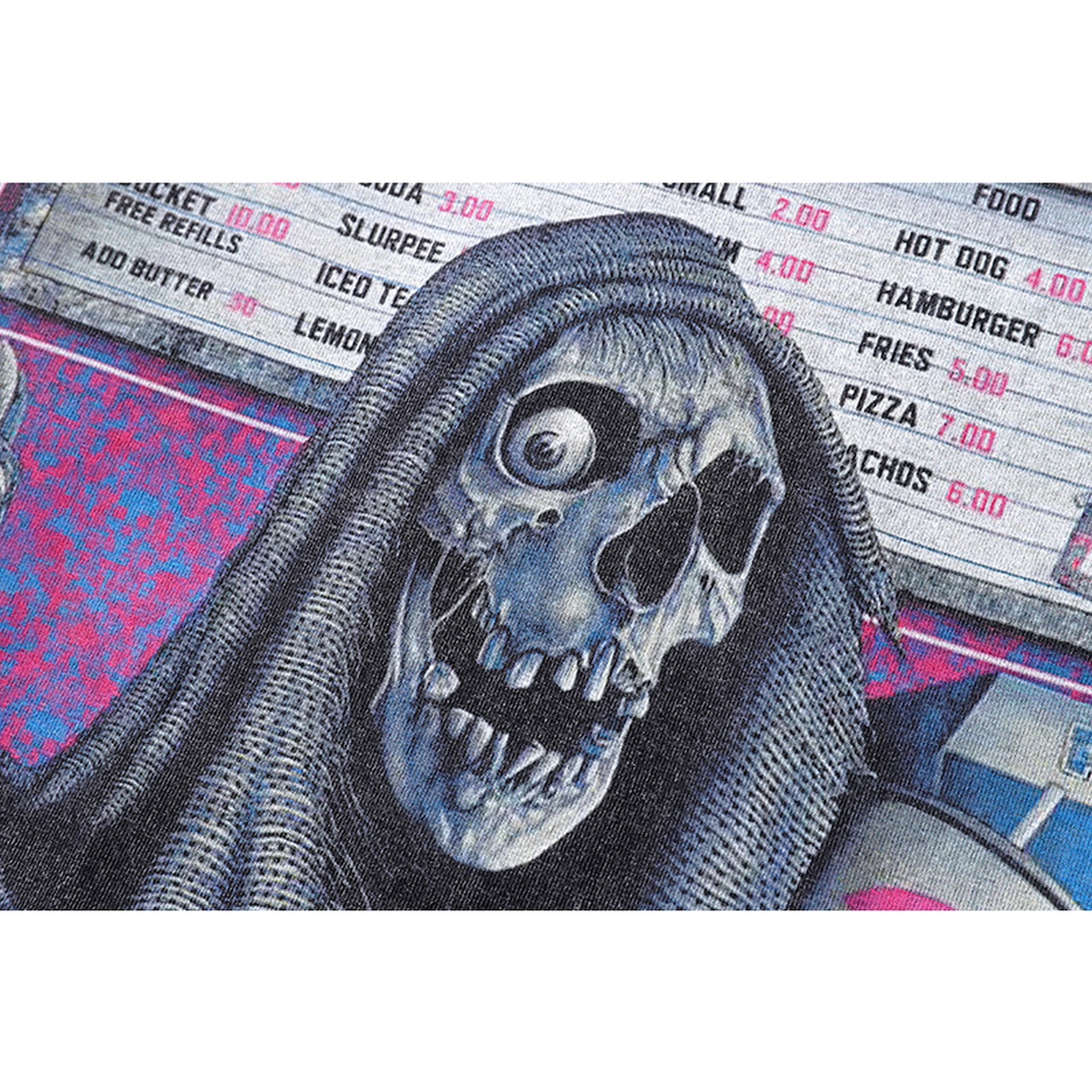 VINTAGE ストリート スカルドリンク ロングTシャツ T1279