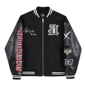【UNKNOWN LONDON】GRAPHIC PATCHES VARSITY JACKET