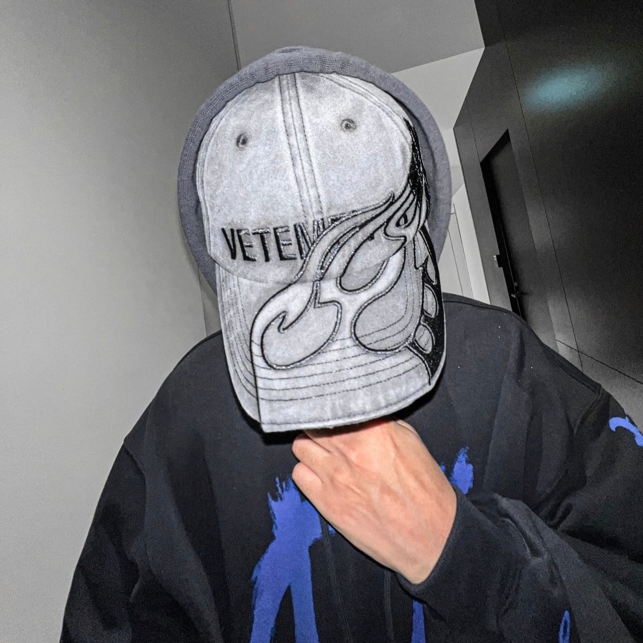 VETEMENTS】FLAME LOGO CAP(WASHED BLACK) | AYIN