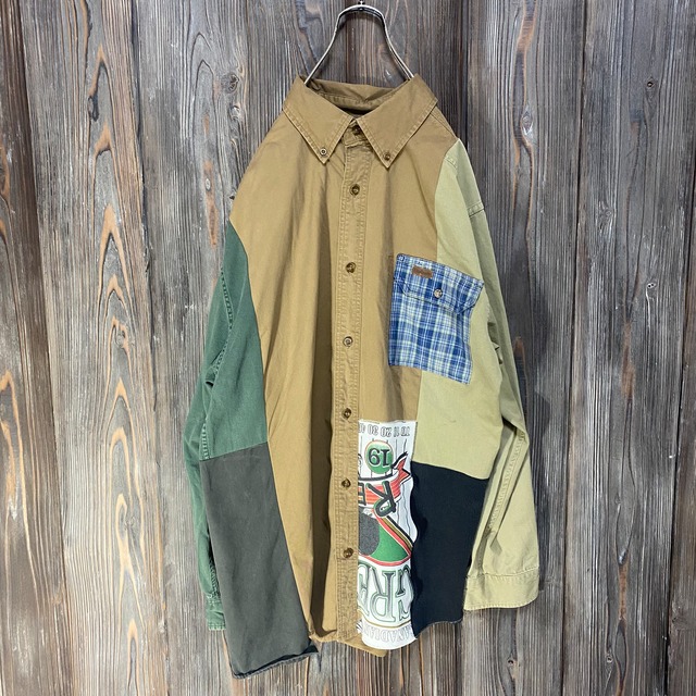 ［Carhartt］docking crazy pattern 再構築 shirt