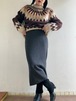 Vintage Elastic Knit Tight Skirt