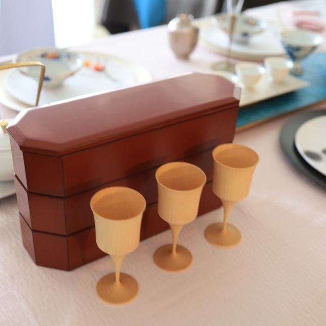 AS 越前塗　根来　長角隅切三段重