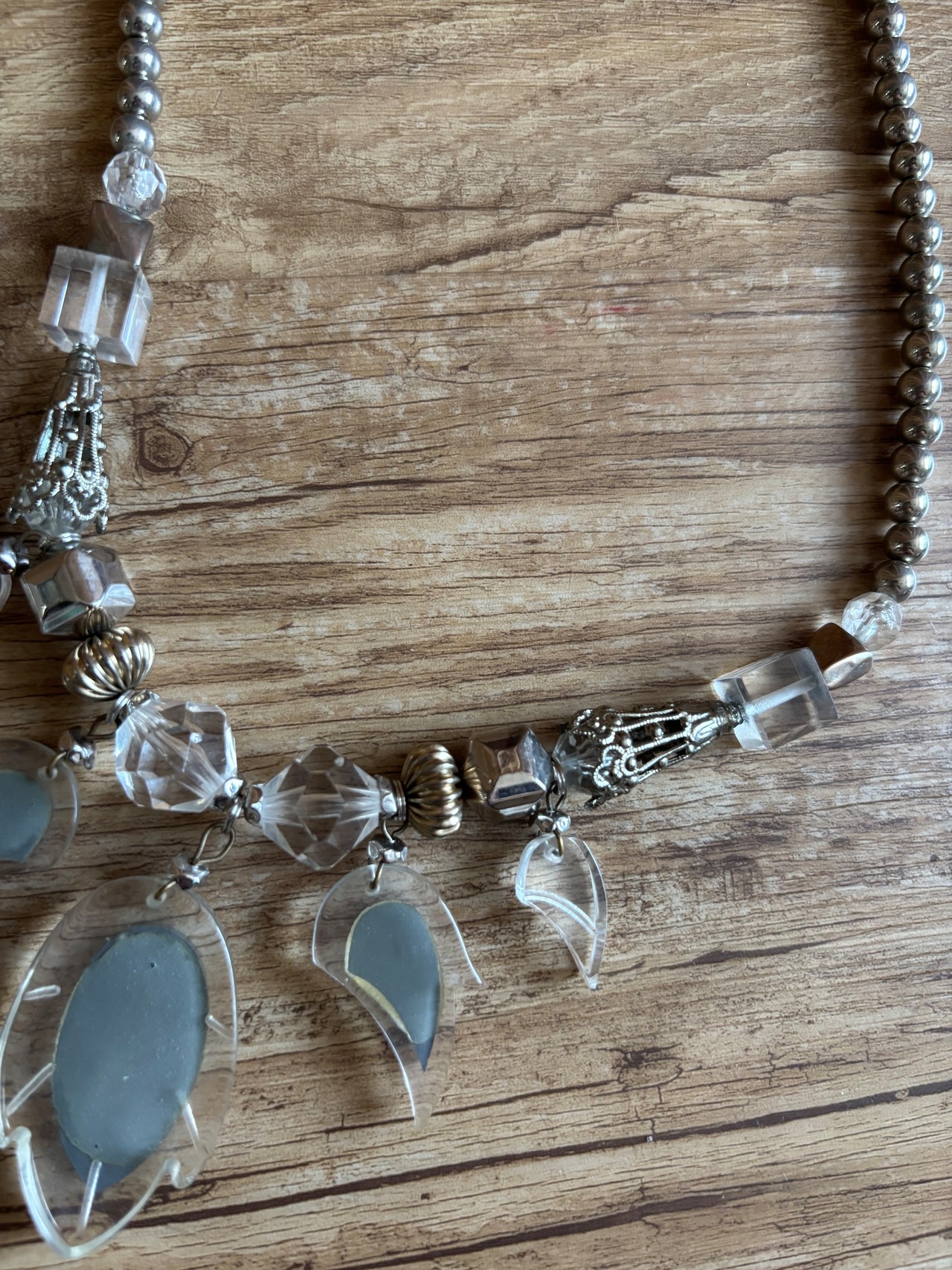 vintage geometric statement necklace-5140-7