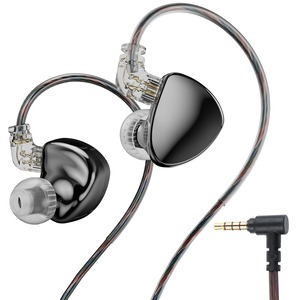 【新着特価】TRN MT5 イヤモニ 有線 イヤホン LCP振動板 N52デュアルチャンバー ダイナミックドライバ HiFi モニターイヤホン ハイレゾ イヤフォン 金属ハウジング ISO&Android対応 QDC脱着式ケーブル 3.5mmジャック マイク無し (ブラック)