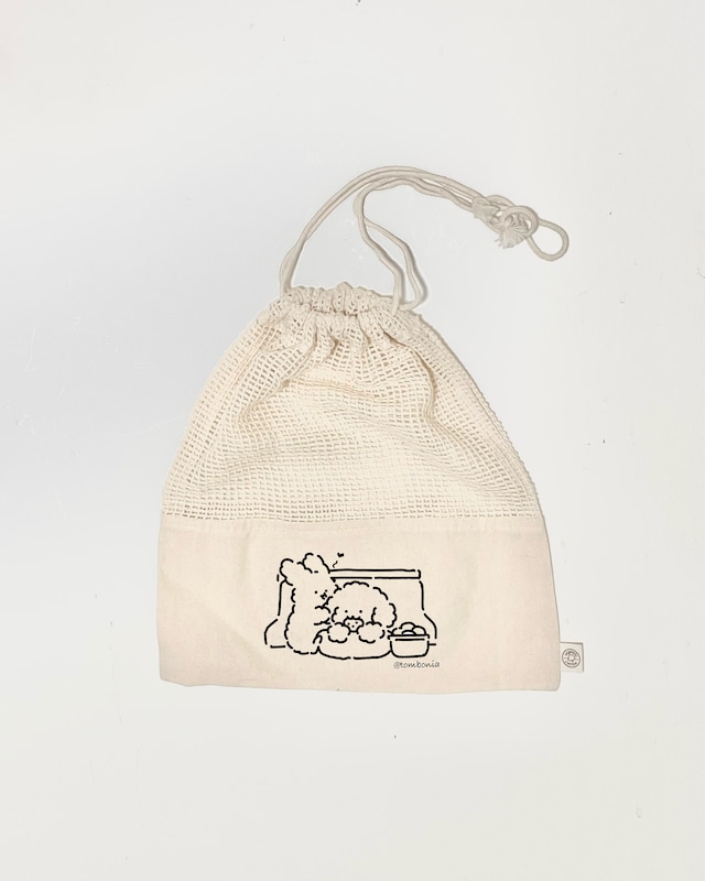 Muck with rabbit organic cotton pouch