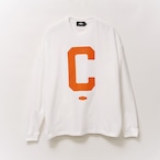 BIG C L/S T-SHIRT WHITE-ORANGE